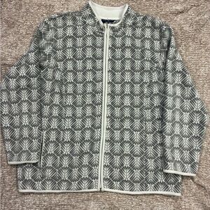 Karen Scott Women's Gray Geometric Cardigan